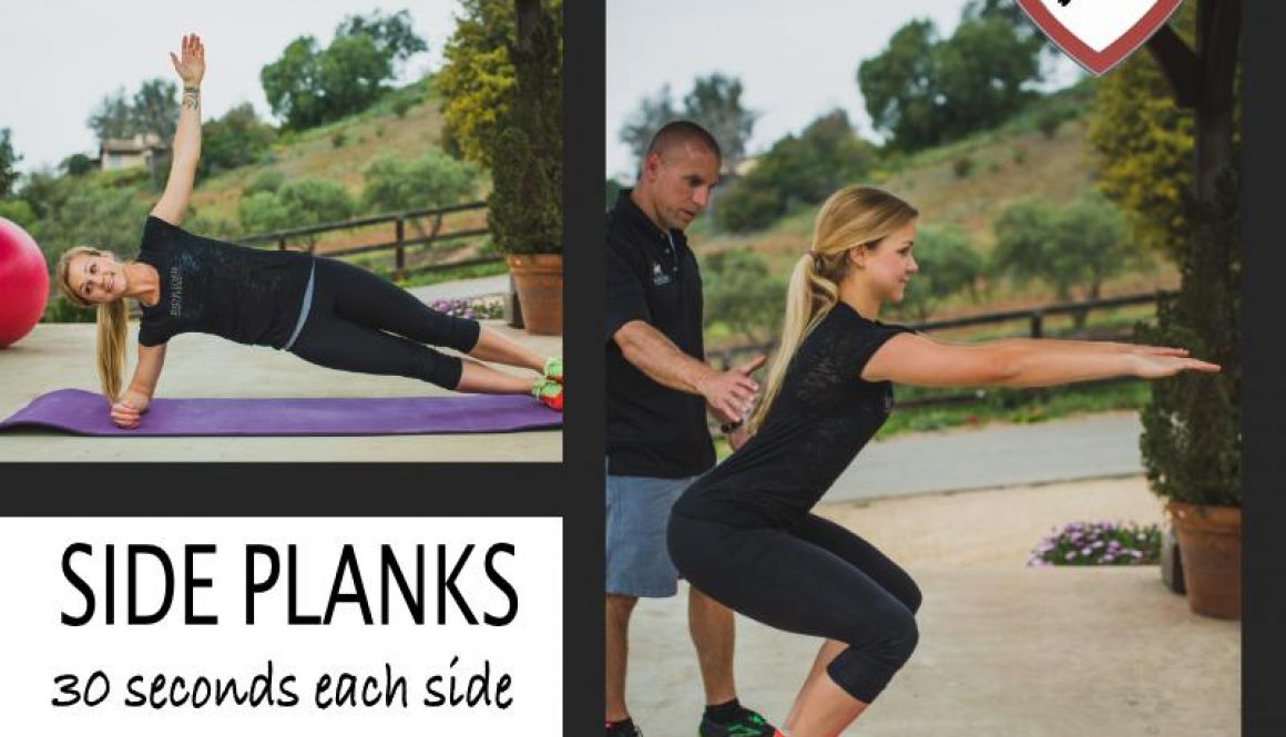 Be the athlete-Side plank-Squat