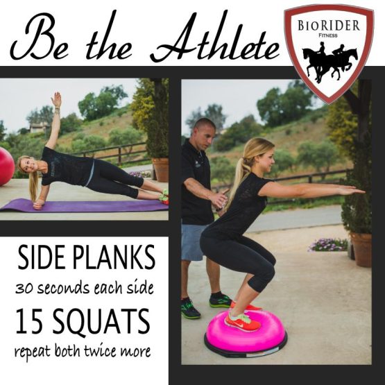 Be the athlete-Side plank-Squat